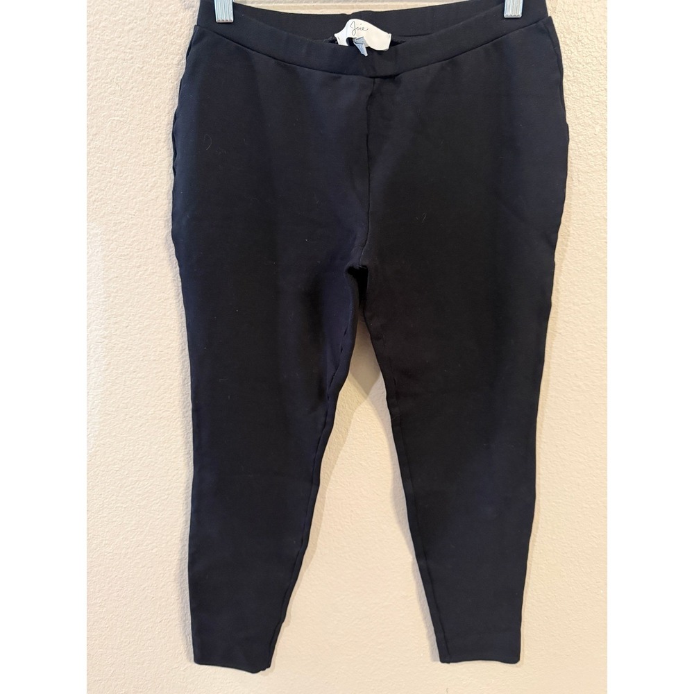 Joie Black Pull On Pants Elastic Waist Cropped Leg Women's Size M